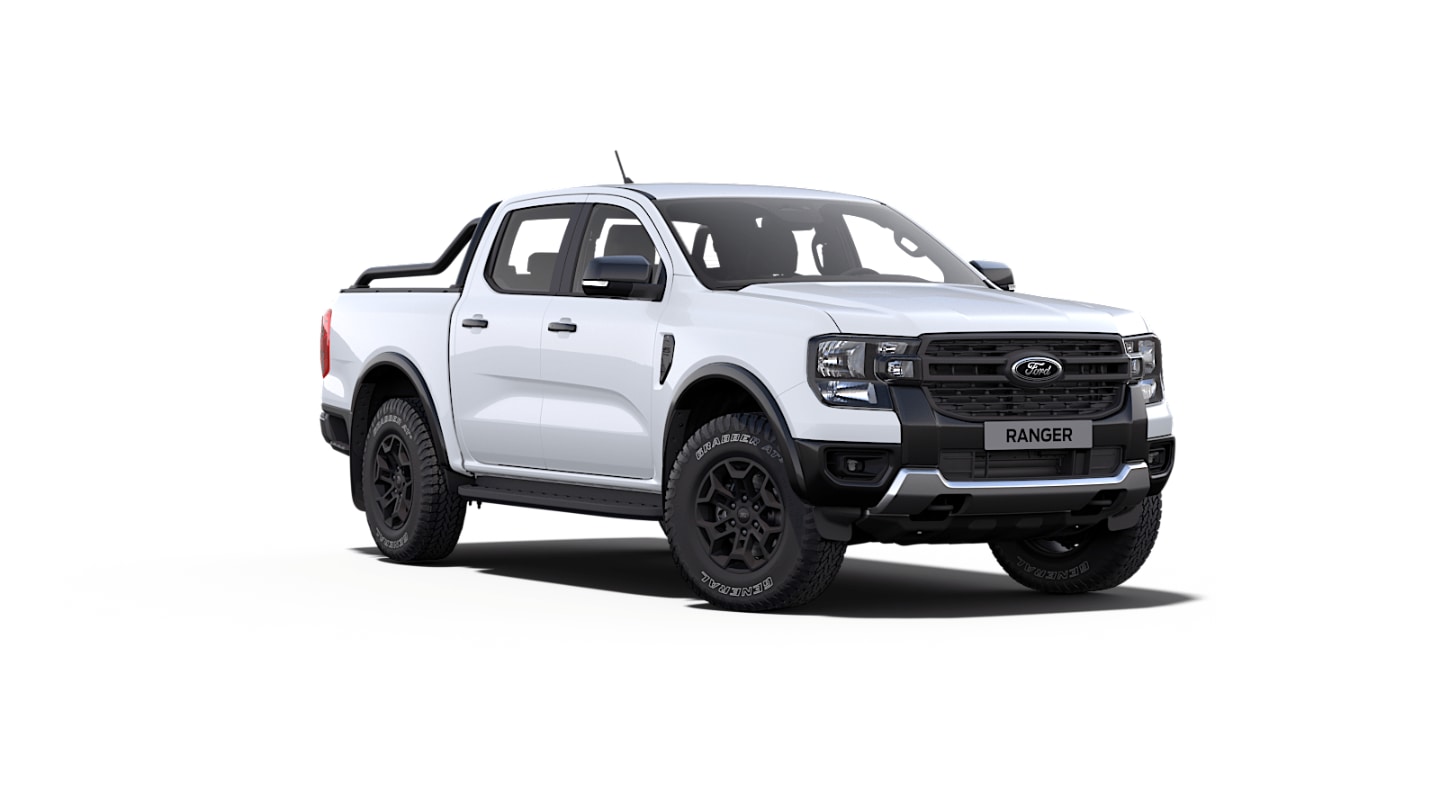 White Ford Ranger Tremor from 3/4 front angle