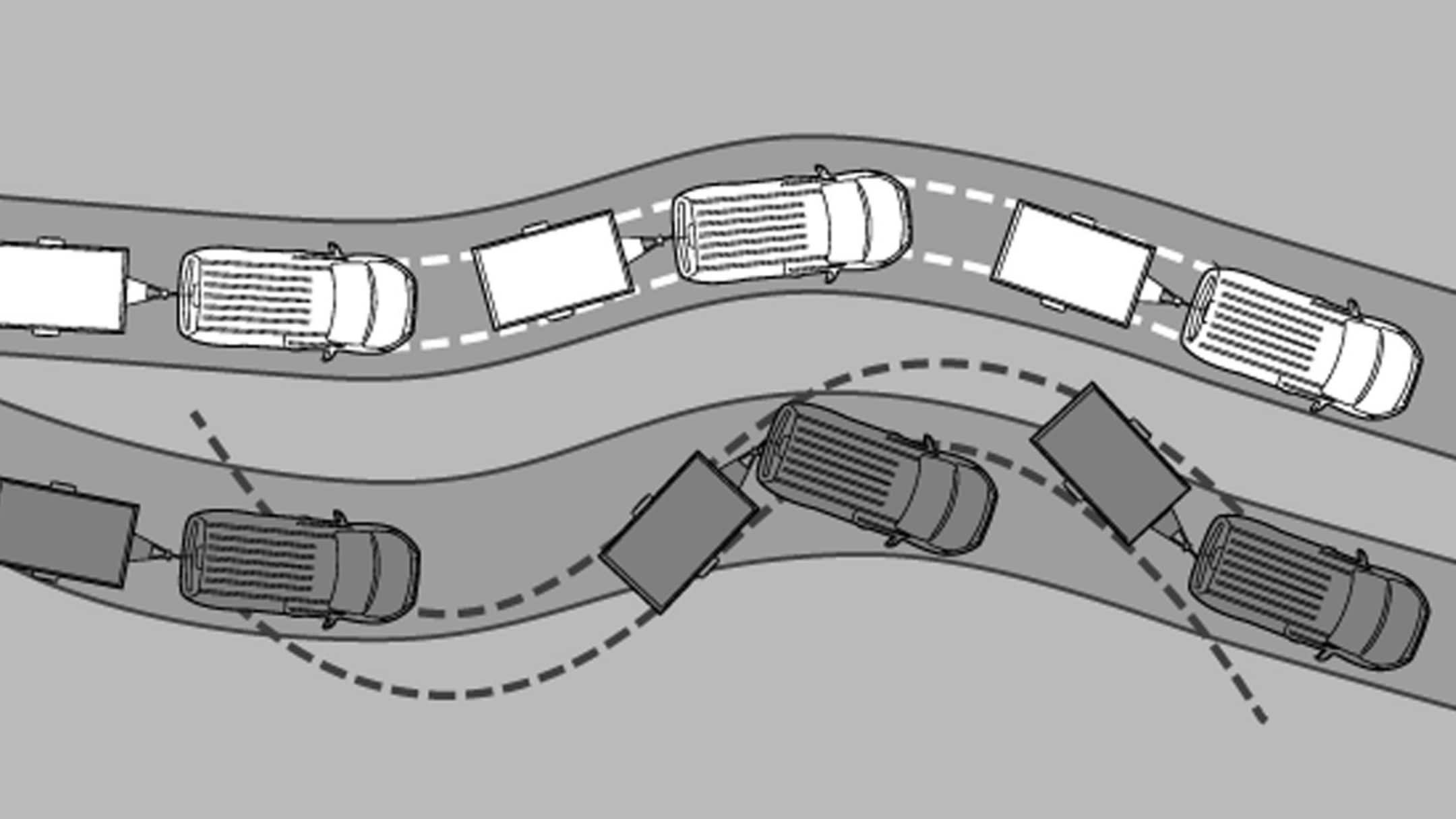 Transit Van trailer sway control illustration